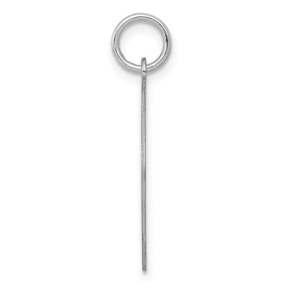 Sterling Silver, Makayla Collection, 20mm Disc Initial F Pendant - Picture 2 of 6